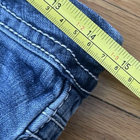 MISS ME Skinny Jeans Size 27 Denim Rhinestones Jewels Bling Embroidered Rock - Picture 8 of 9